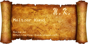 Meltzer Kund névjegykártya